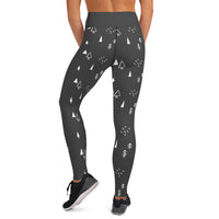 Thumbnail for OOTO - DASH EN BLACK - OVAL - SEASONAL PATTERN - Yoga Leggings - 1 COLOR -