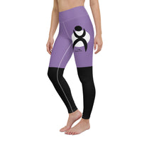 Thumbnail for GLYPHIC EN BLACK OVER WHITE CIRCLE - Yoga Leggings - 1 COLOR -