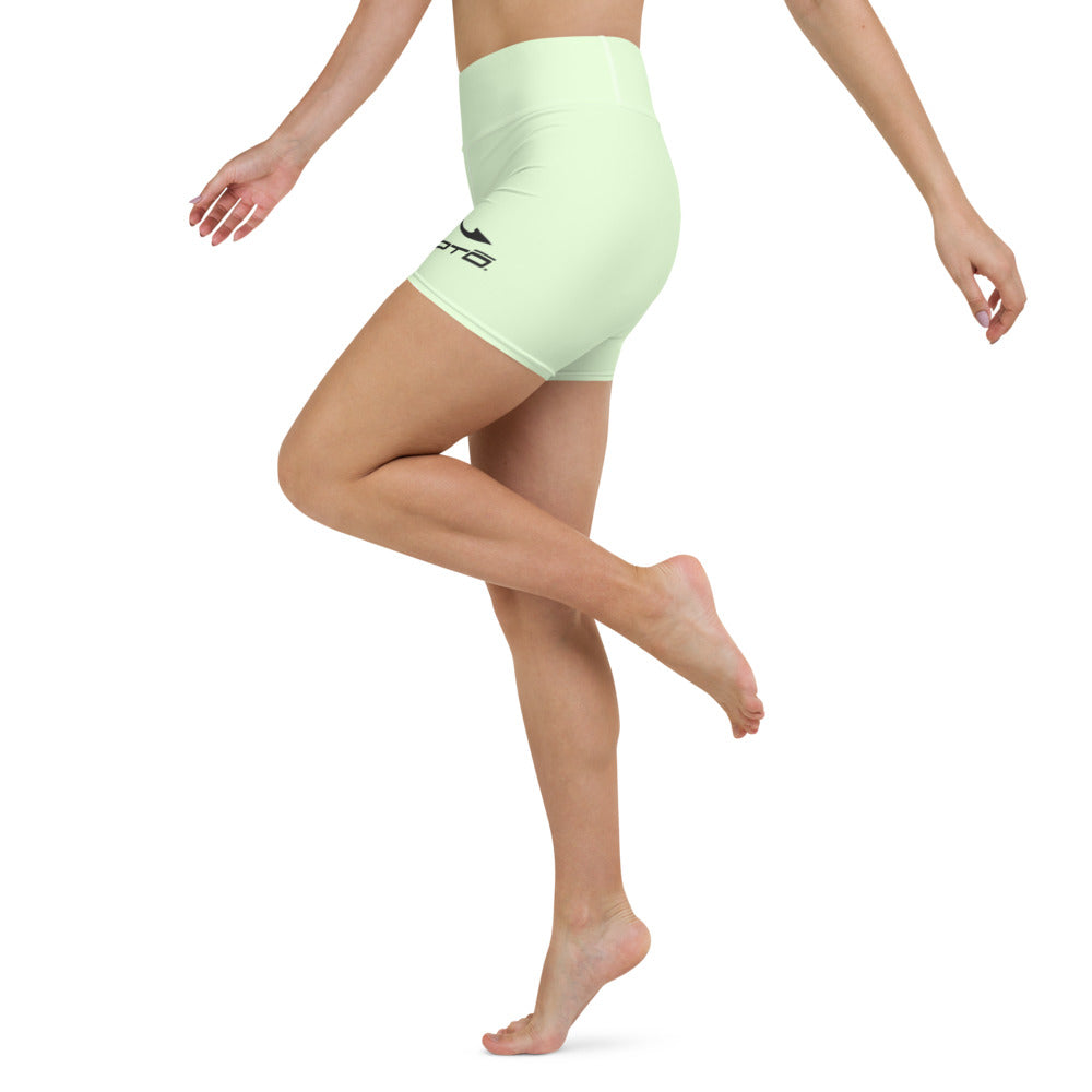 DASH EN BLACK OVER LT LIME - Yoga Shorts - 1 COLOR -