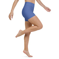 Thumbnail for OOTO - GLYPHIC EN POWDER BLUE OVER LIGHT PEACH CIRCLE - Yoga Shorts - 1 COLOR -