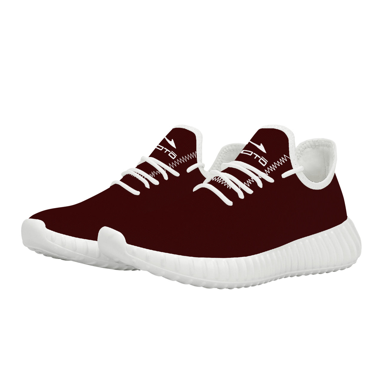 OOTO - Mesh Knit Sneakers -  DEEP RED - White soles - 1 COLOR -