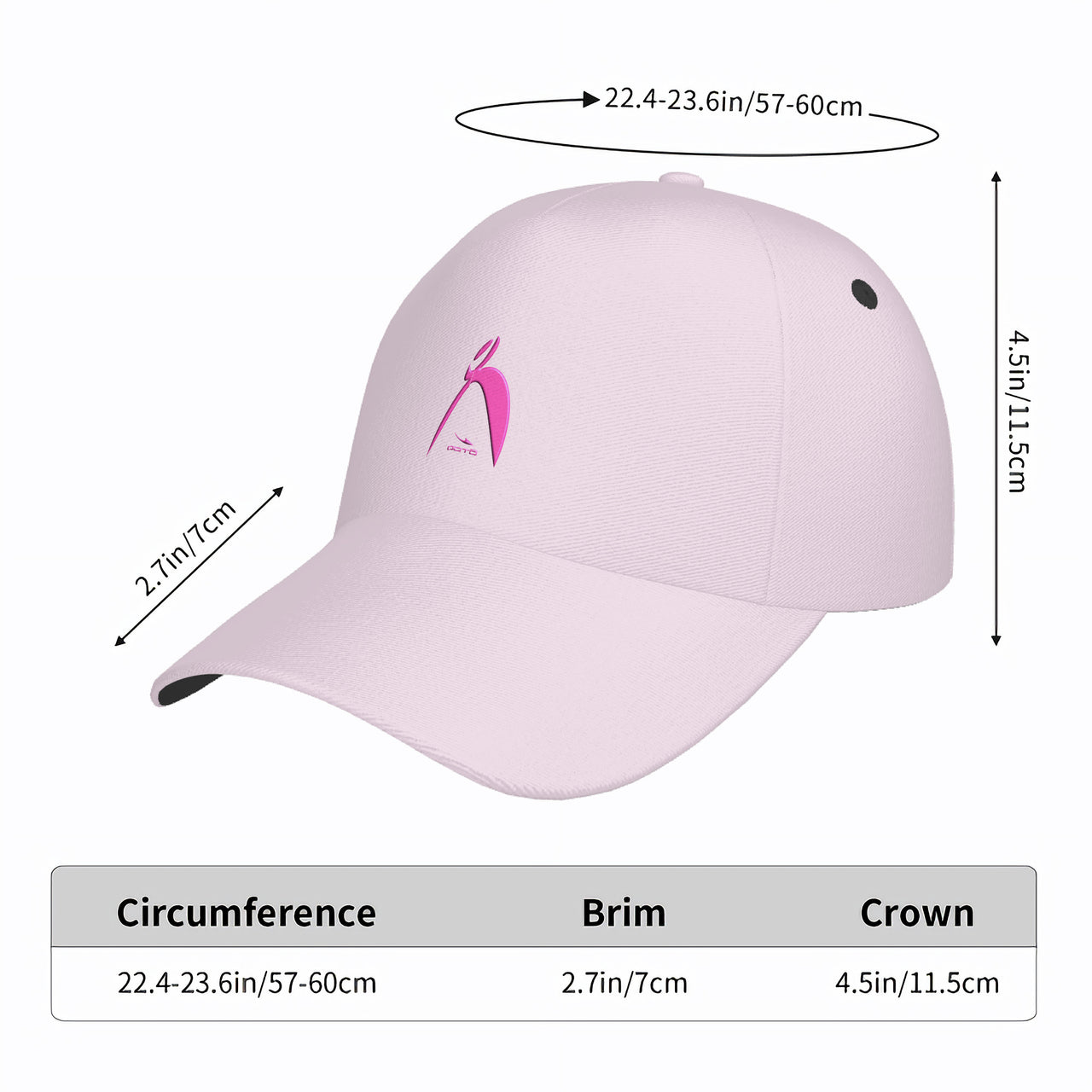 OOTO - BIG STEPPIN GLYPHIC EN NEON PINK 3D PRINT - HC_T9 Curved Brim Baseball Cap - 1 COLOR -