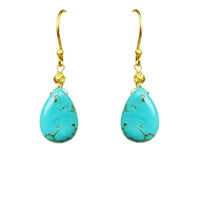 Thumbnail for Gena Myint - Turquoise Tear Drop Earrings -