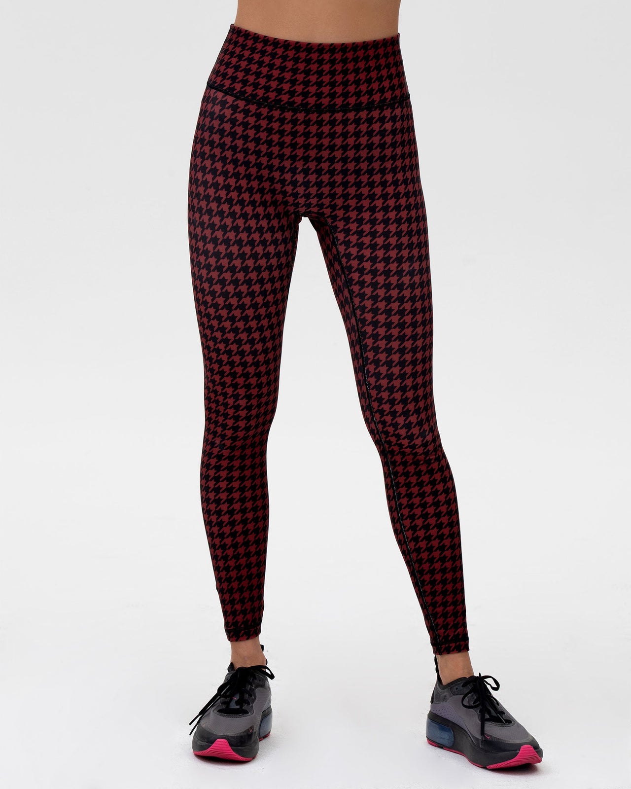 ReBody - Hybrid Fleece Houndstooth Print Leggings High Waist - 2 COLORS -