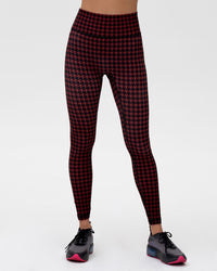 Thumbnail for ReBody - Hybrid Fleece Houndstooth Print Leggings High Waist - 2 COLORS -