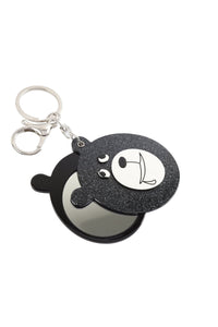 Thumbnail for Riah Fashion - Black and Brown Assorted Drooly Bear With Mirror Keychain - 2 COLORS -