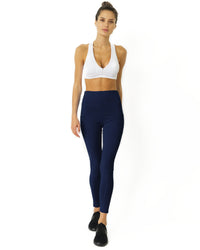 Thumbnail for Savoy - High Waisted Yoga Leggings with pocket - Navy Blue - 1 COLOR -