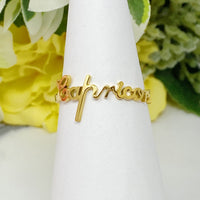 Thumbnail for Ellison & Young - Scripted Zodiac Ring - 18K Gold plated - ALL 12 SIGNS / FIND YOURS! -