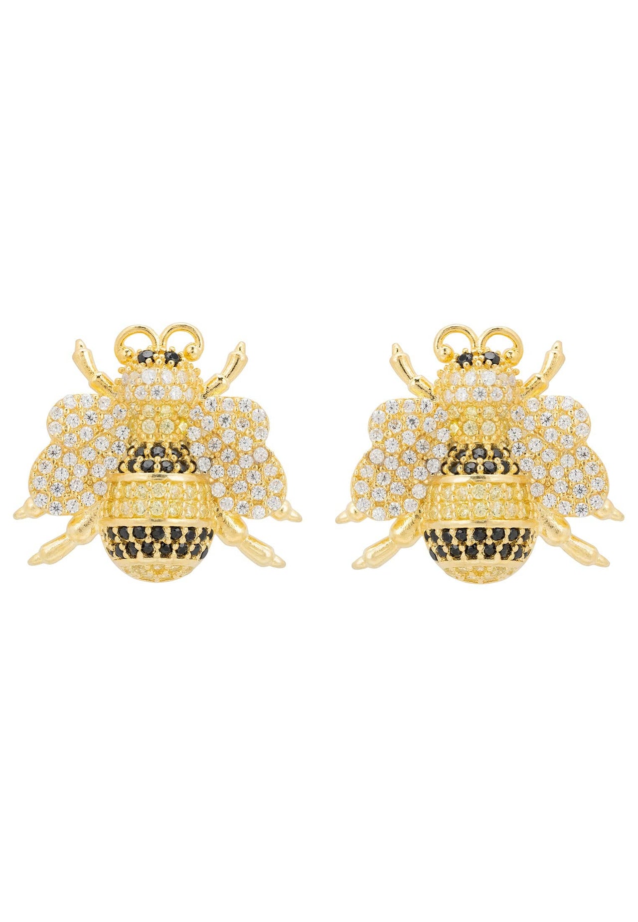 LATELITA - Bumble Bee Stud Earrings Gold -