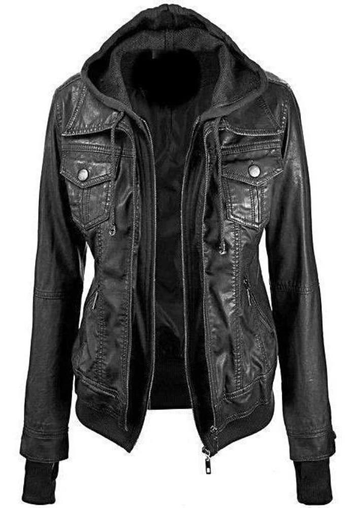 Fadcloset - Annalise Womens Leather Jacket - 1 COLOR -