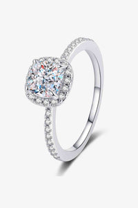 Thumbnail for 1 Carat Moissanite 925 Sterling Silver Halo Ring