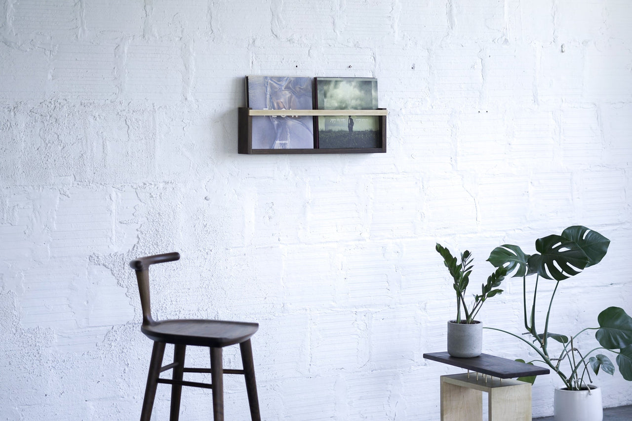 Iron Roots Design - Modern Magazine & Vinyl Wall Rack -