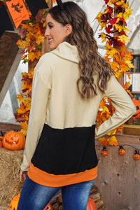 Thumbnail for Long Sleeve Jack-O'-Lantern Graphic Sweatshirt - T - 2 COLORS -