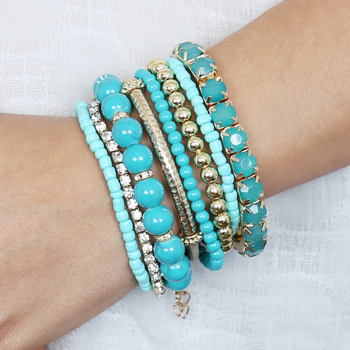 Multicolor Beaded Stretch Bracelet  - 26 COLORS