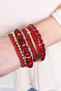 Thumbnail for Multicolor Beaded Stretch Bracelet  - 26 COLORS