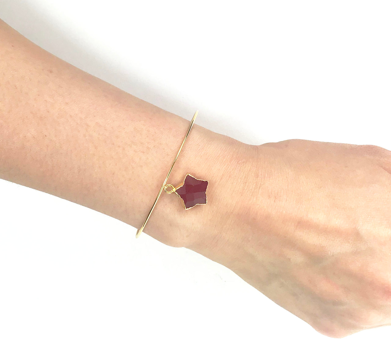 Gena Myint - Ruby Star Adjustable Bangle Bracelet -