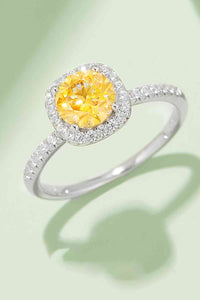 Thumbnail for Adored 1 Carat Moissanite 925 Sterling Silver Halo Ring