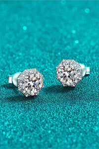 Thumbnail for 2 Carat Moissanite 925 Sterling Silver Stud Earrings