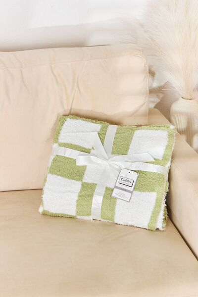 Cuddley Checkered Decorative Throw Blanket - T - 6 COLORS -