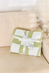 Thumbnail for Cuddley Checkered Decorative Throw Blanket - T - 6 COLORS -