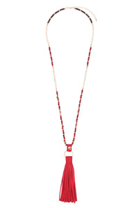 Thumbnail for Riah Fashion - Leather Tassel Necklace - 8 COLORS -