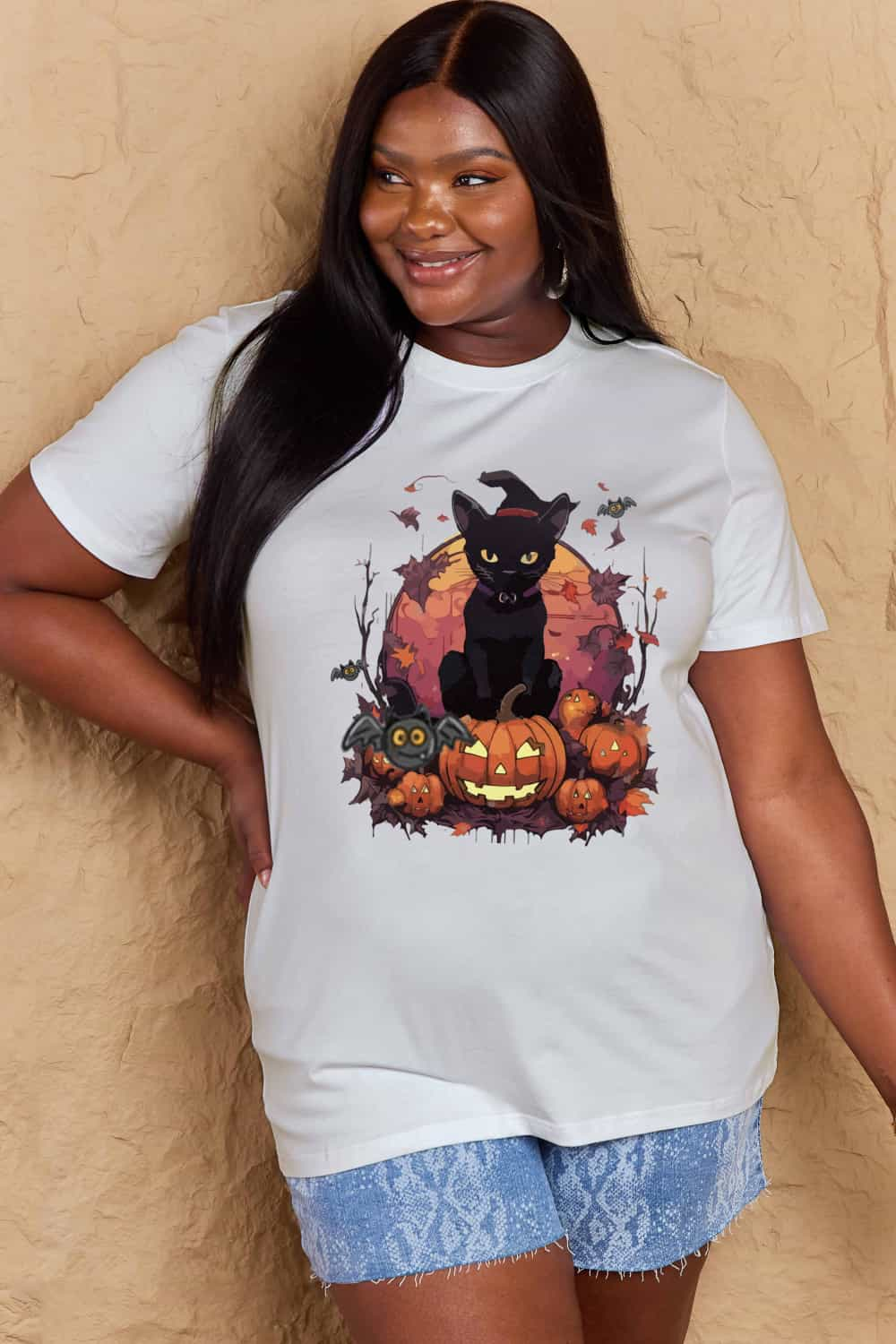 Simply Love Full Size Halloween Theme Graphic T-Shirt - SIZES S THRU 3XL - T - 3 COLORS -