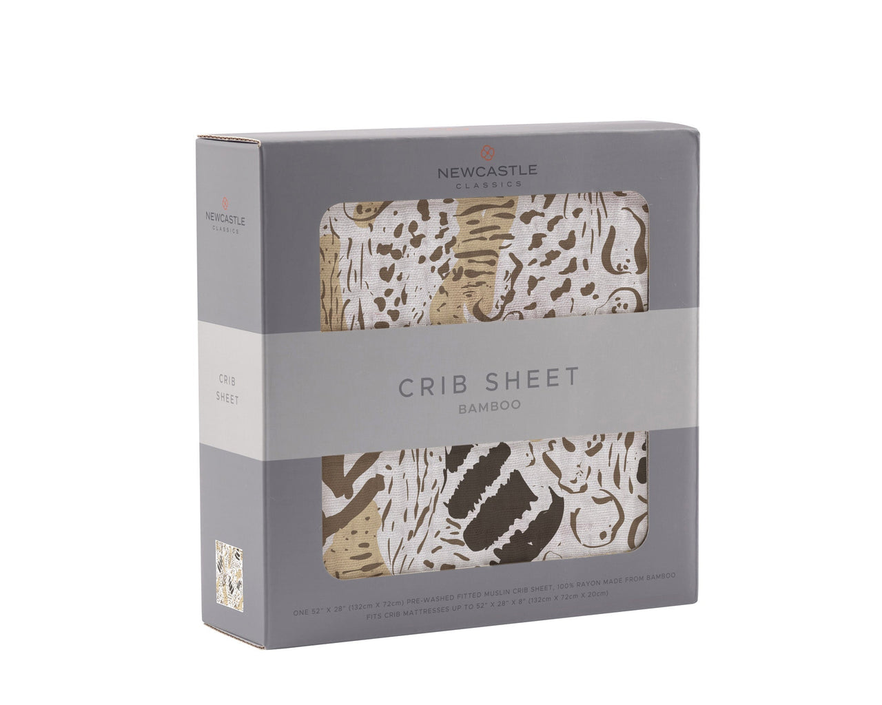 Newcastle - Animal Print Bamboo Muslin Crib Sheet -