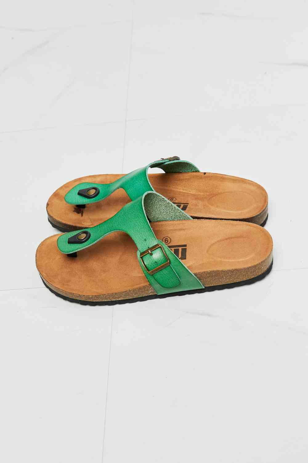 MMShoes Drift Away T-Strap Flip-Flop in Green - T - 1 COLOR -