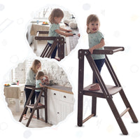 Thumbnail for Foldable Step Stool for Toddlers - Kid Chair That Grows - Beige