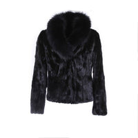 Thumbnail for Sharon Tatem - Women Furry Short Faux Fox Fur Collar Jacket Overcoat - 7 COLORS -