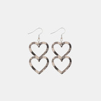 Thumbnail for Cutout Heart Shape Wood Earrings - T - 3 COLORS -