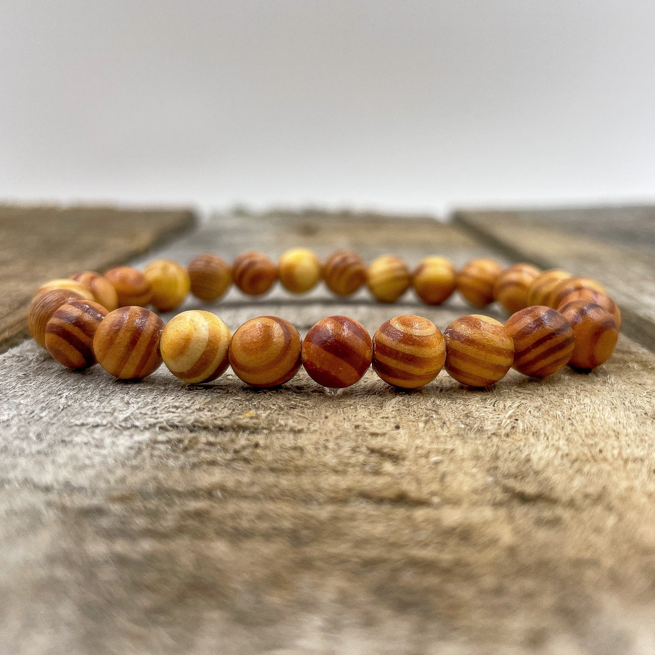 Union - Yellow Zebrawood Mala Beaded Bracelet -