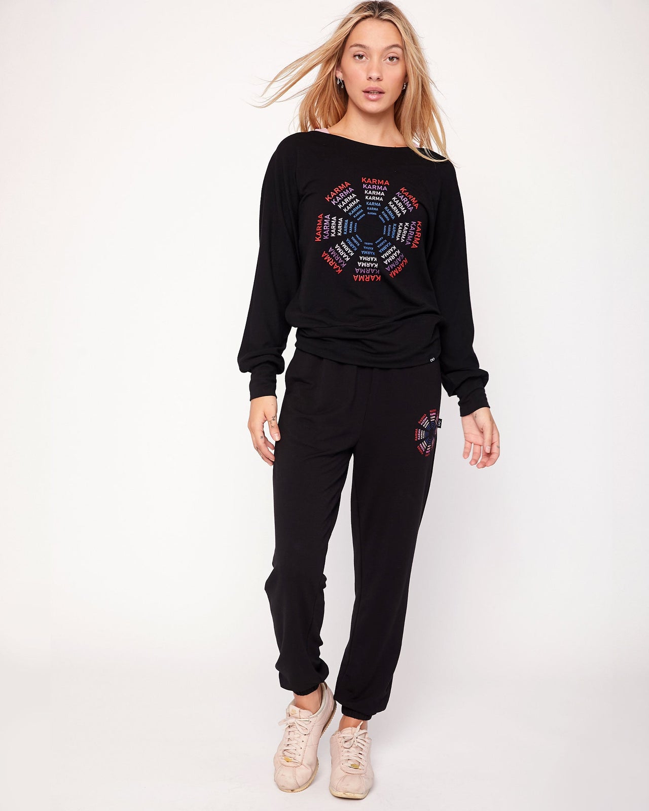 Rebody - Karma Graphic Viscose Blend Long Sleeve Top - 2 COLORS -