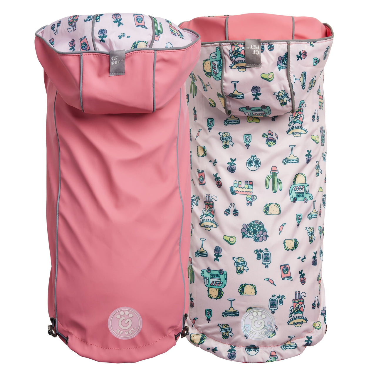 Reversible Elasto-Fit Raincoat - Pink/Pink - 9 SIZES -