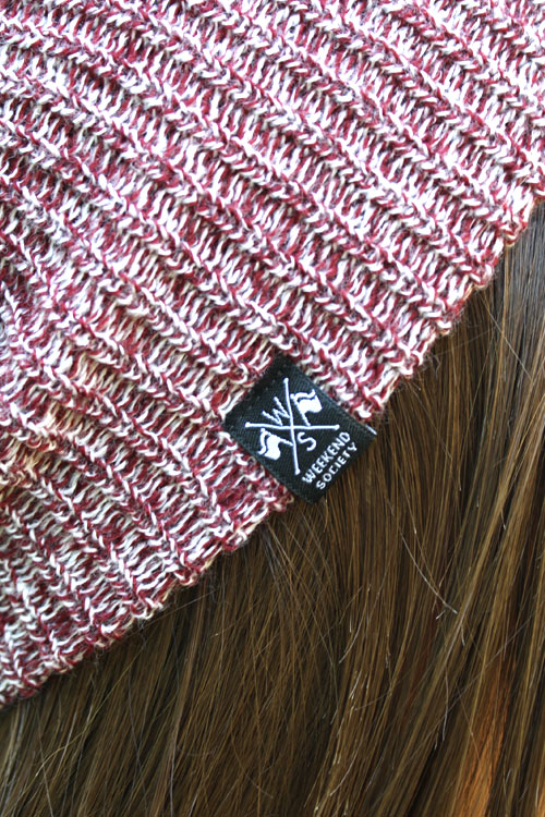 WKND Label Beanie (Burgundy) - 1 COLOR -