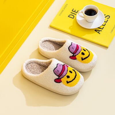 Melody Cowboy smile Smiley Face Slippers - T - 1 COLOR -