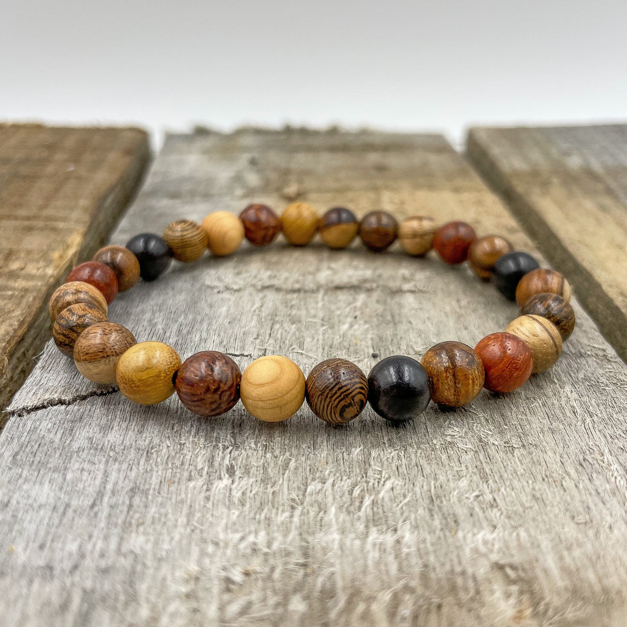 Union - All Mixed Up Wood Mala Beaded Bracelet -