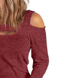 Thumbnail for Full Size Cutout Cold Shoulder Blouse - T - 6 COLORS -