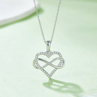 Thumbnail for Moissanite 925 Sterling Silver Heart Shape Necklace