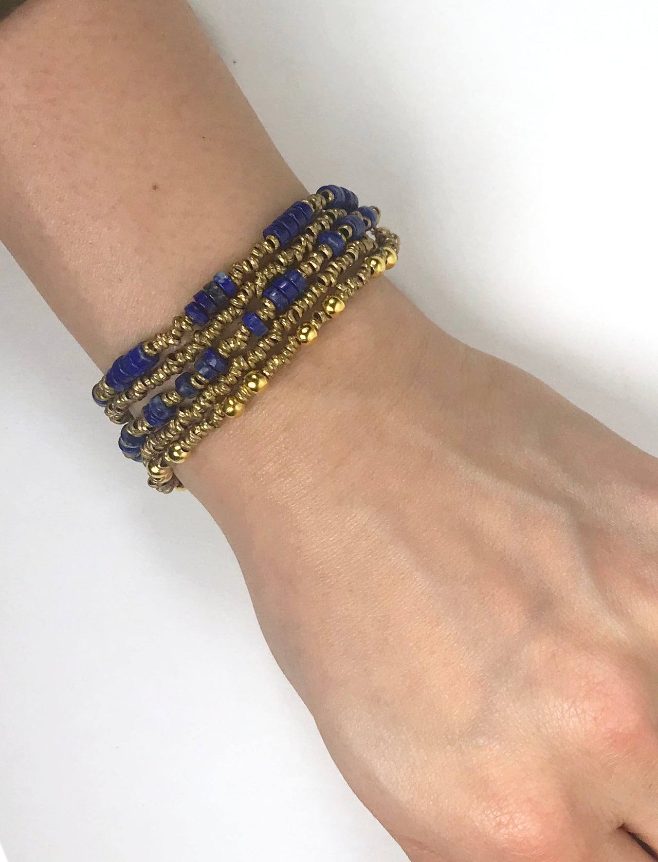 Gena Myint - Multi Strand Lapis Lazuli Bracelet -