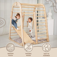 Thumbnail for Indoor Wooden Playground for Children - 6in1 Playground + Swings Set + Slide Board