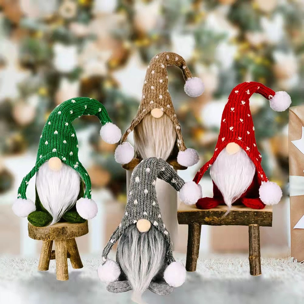 Christmas Knitted Xmas Gnomes - Home Decoration - 10.63" - [14-20 DAY DELIVERY] - 4 COLORS -