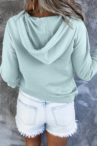 Thumbnail for Dropped Shoulder Long Sleeve Hoodie with Pocket - T - 9 COLORS -