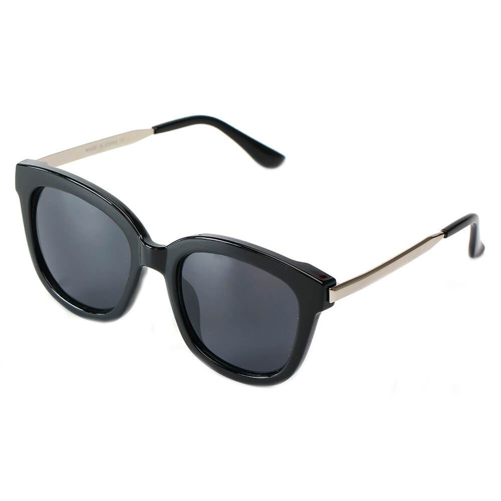 Dekalb | CD02 - Women's Oversize Mirrored Lens Horned Rim Sunglasses - 6 COLORS -