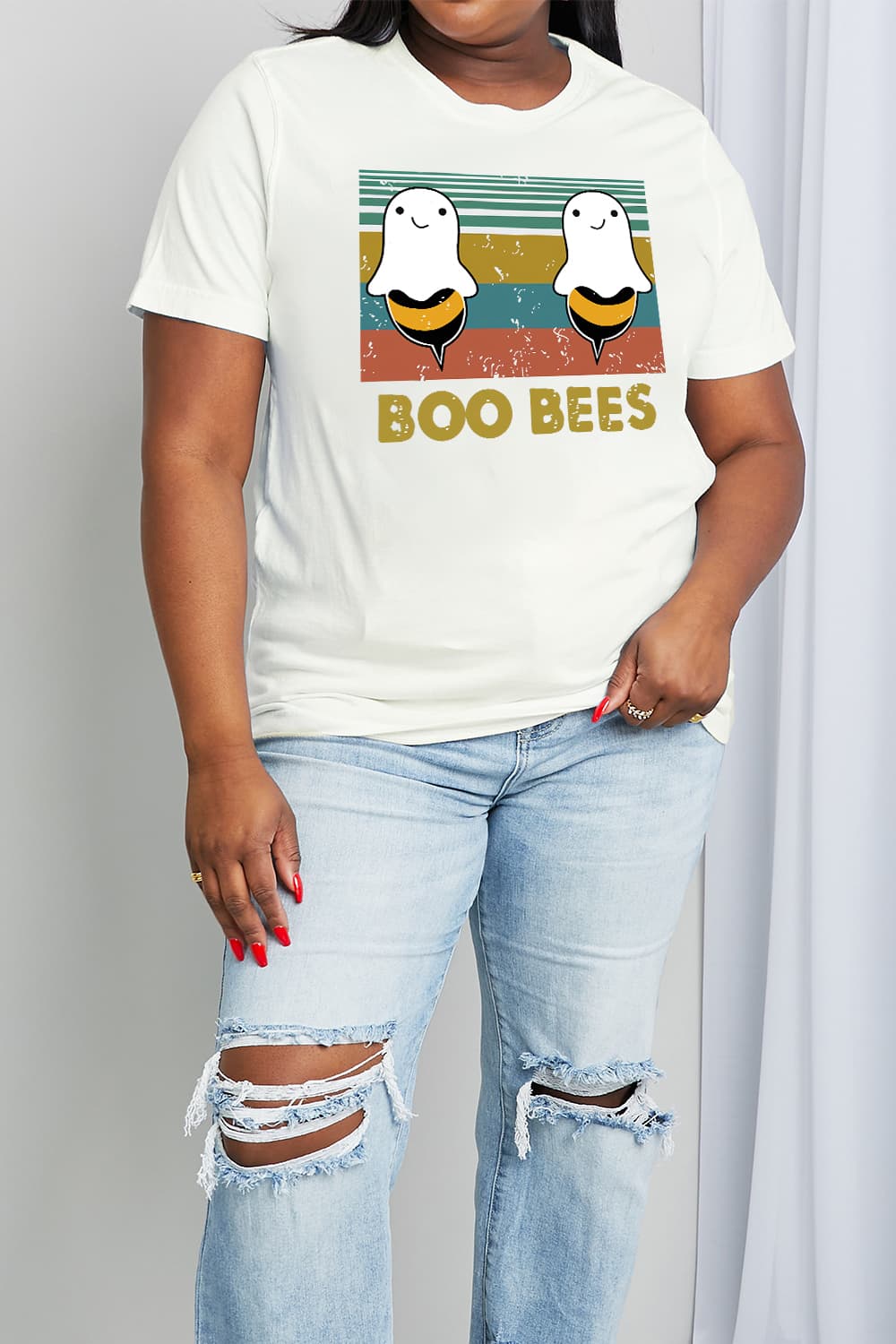 Simply Love - "BOO BEES" - Graphic Cotton Tee - T - 3 COLORS -