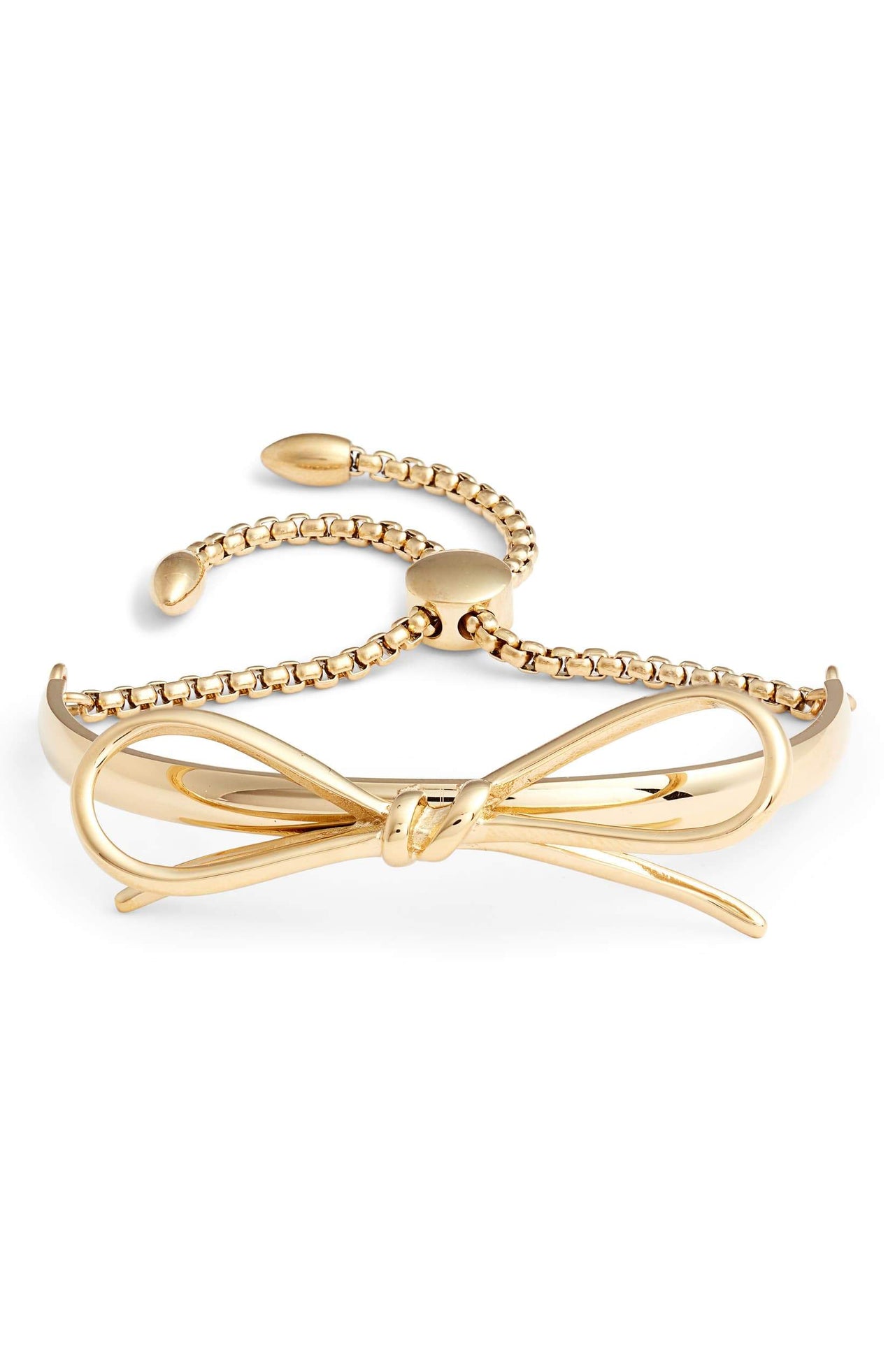 Knotty - Bow Adjustable Cuff Bracelet - 2 FINISHES -