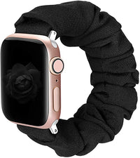 Thumbnail for Savoy - Elastic Scrunchie Apple Watch Band - Black - 1 COLOR -