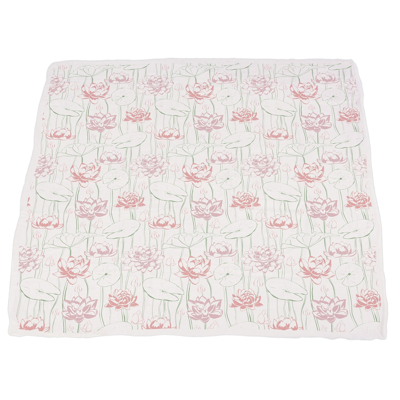 Newcastle - Turtles and Water Lily Bamboo Muslin Newcastle Blanket -