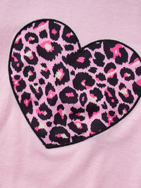 Thumbnail for Leopard Heart Graphic Top and Pants Set - 2 PCS. - T - 2 COLORS -