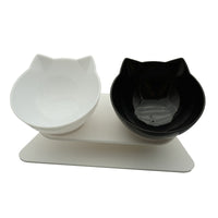 Thumbnail for Non-Slip Double Cat shaped Bowl  With Stand - Pet Feeder & Water Bowl - [11 DAY DELIVERY] - COLORED OR TRANSPARENT - SINGLE OR DOUBLE - 14 OPTIONS -